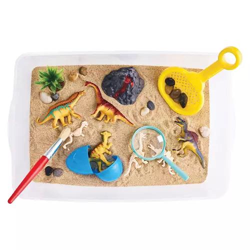Sensory Bin Dinosaur Dig