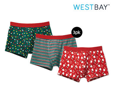 Men's Christmas Boxers 3pk or Trunks 3pk