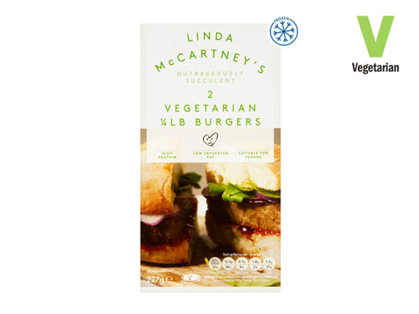 Linda McCartney's 2 Vegetarian 1/4LB Burgers