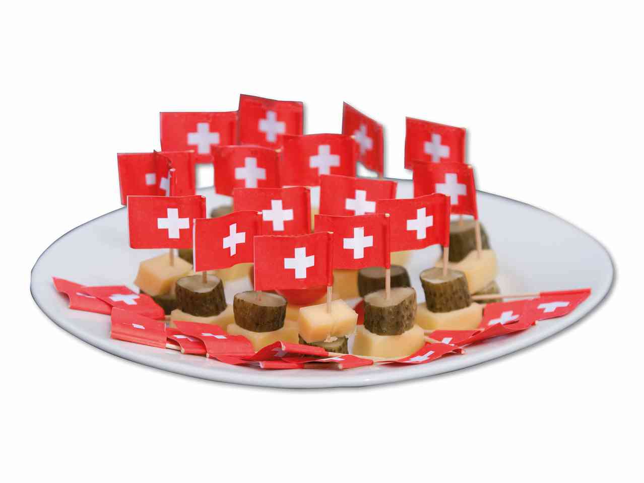 Mini-drapeaux sur cure-dents, lot de 30