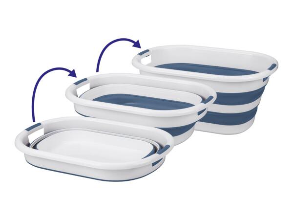 Blue Collapsible Laundry Basket