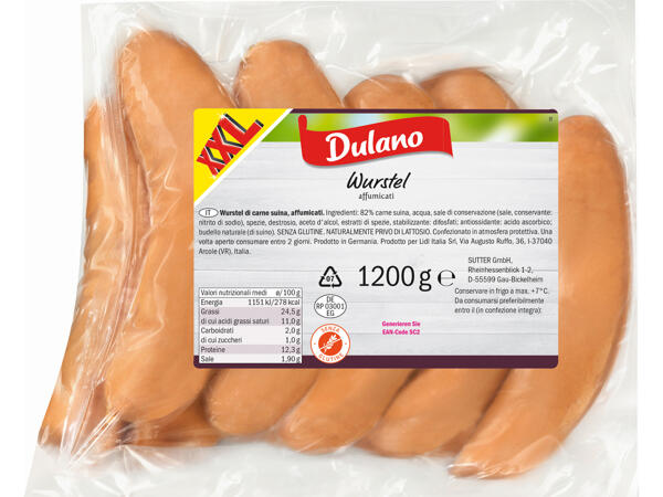 Smoked pork sausages