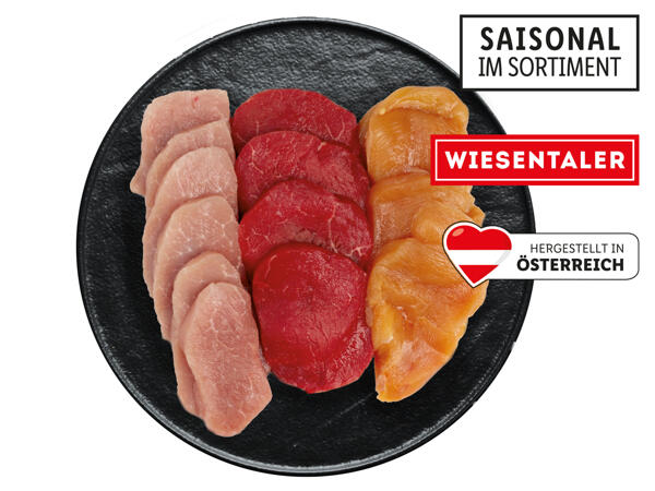 Frische Racletteplatte gemischt