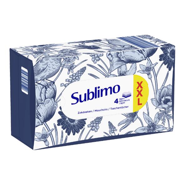 SUBLIMO(R) 	 				Mouchoirs 4 épaisseurs, 130 pcs
