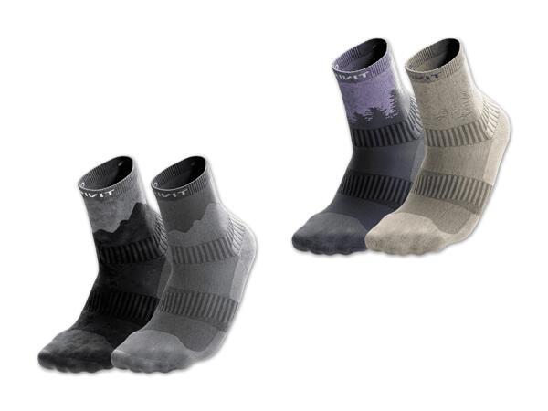 Damen/Herren Outdoorsocken, 2 Paar