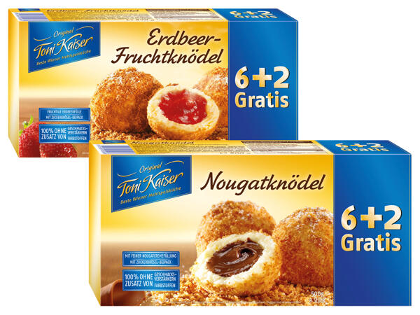Toni Kaiser Nougatknödel/Erdbeer Fruchtknödel
