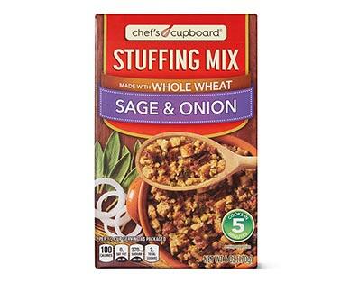 Chef's Cupboard 
 Whole Wheat Turkey or Sage & Onion Stuffing Mix