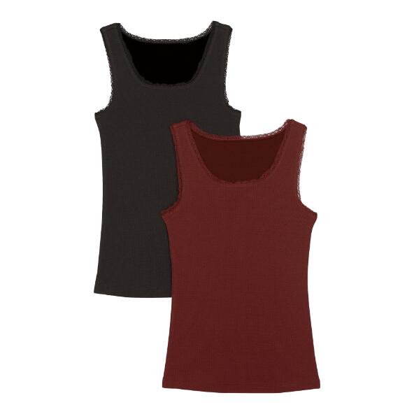UP2Fashion(R) 				Geripptes Top, 2 St.