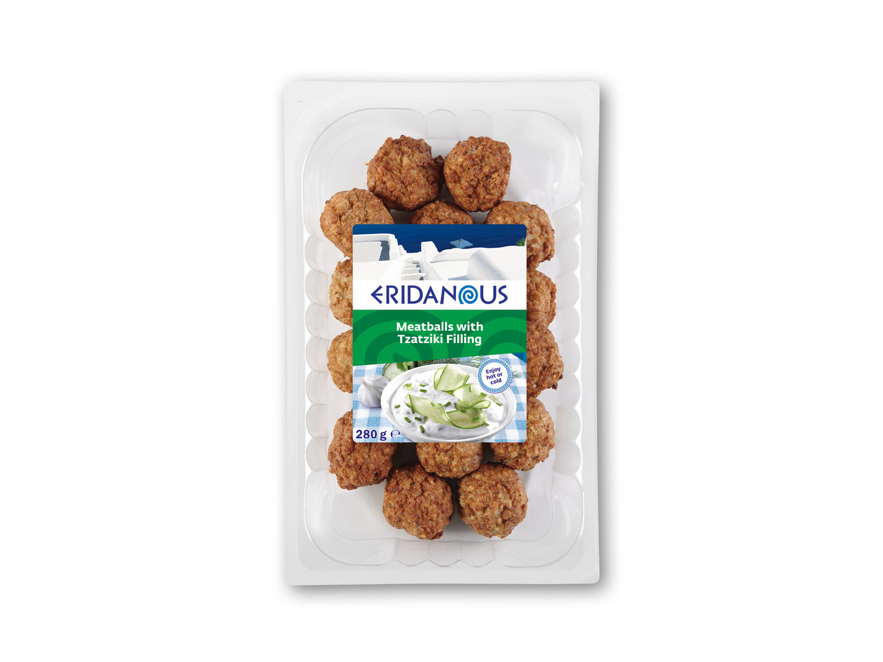 Kødboller med tzatzikifyld