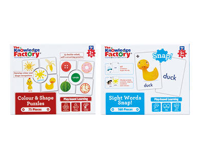 Early Learning Puzzles or Snap Games