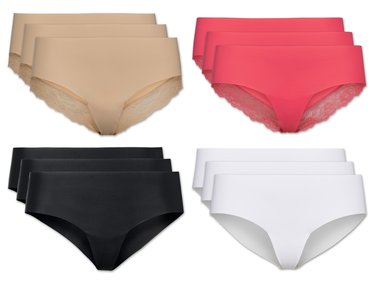 ESMARA LINGERIE(R) Damen Minislip/Hipster, 3 Stück1