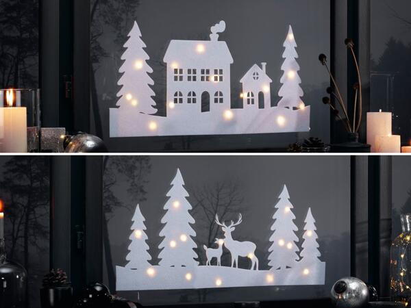 Fensterbilder mit LED-Lichterkette