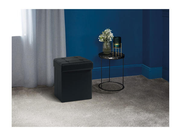 Livarno Living Faux Leather Storage Footstool