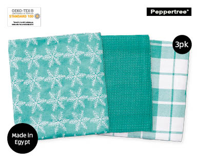 Egyptian Cotton 3 Piece Tea Towel Pack