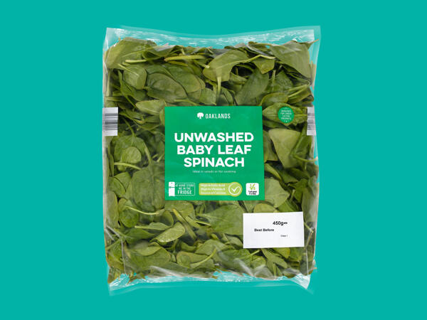 Oaklands Unwashed Baby Leaf Spinach