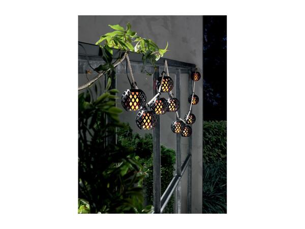 Livarno Home Solar Flaming Lantern String Lights