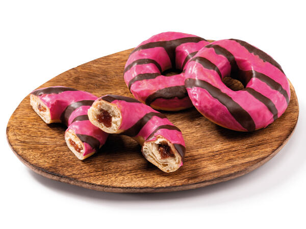DONUT S JAHODOVOU NÁPLNÍ