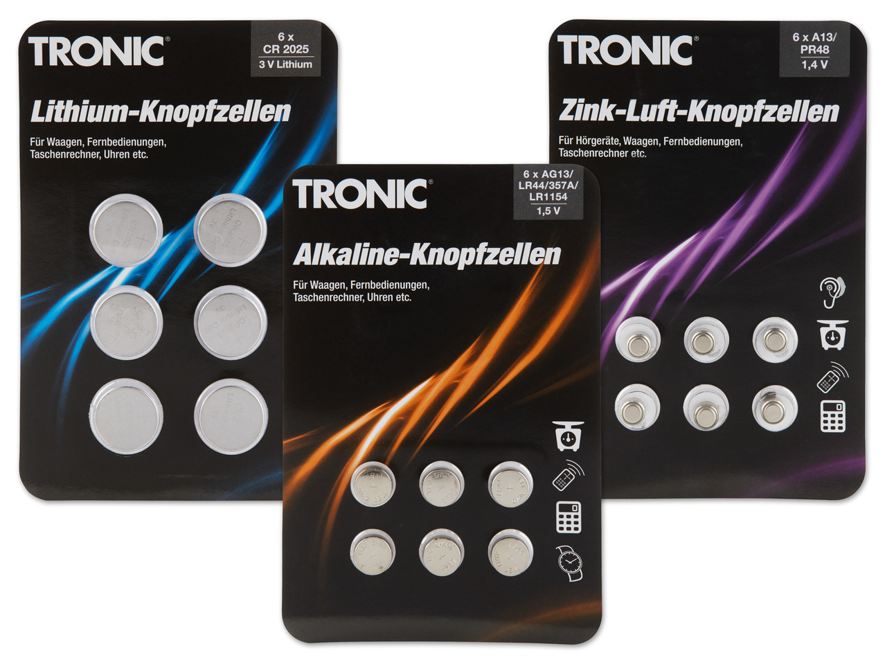 TRONIC(R) Knopfzellensortiment