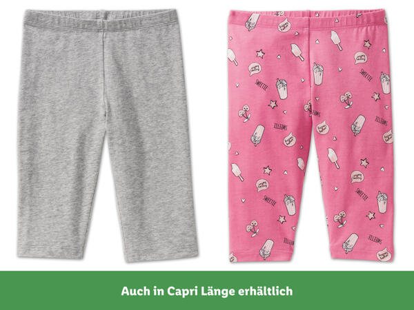 Mädchen Leggings, 2 Stück