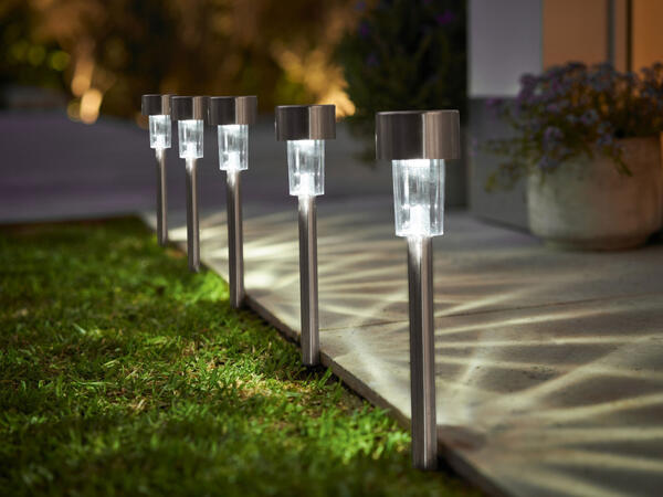 LIVARNO home Solární LED svítidlo, 5 kusů
