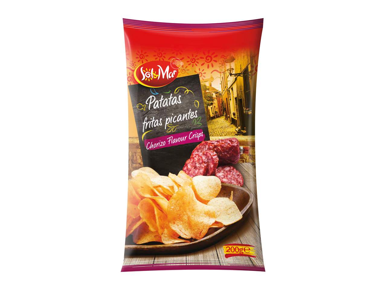 Chips de pommes de terre goût chorizo