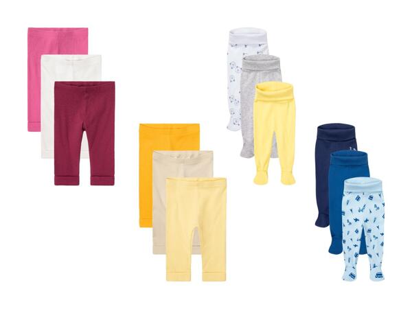 Leggings pour bébé, set de 3/​pantalons de jogging pour bébé, set de 3