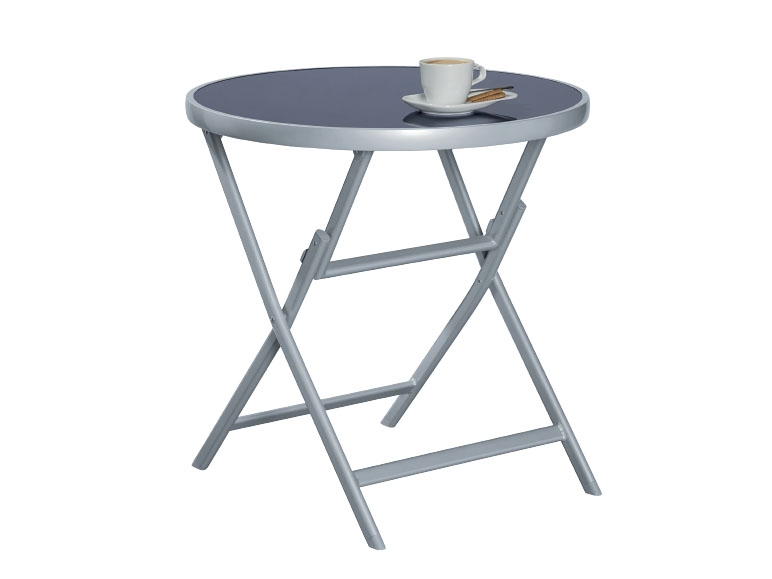 FLORABEST Aluminium Glass Table