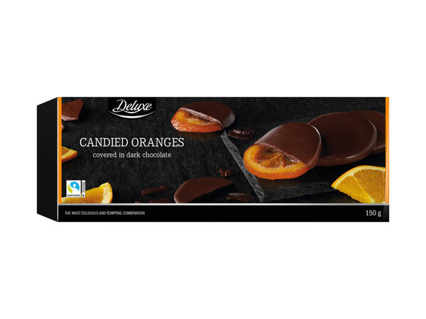 Candied Oranges Coated with Dark Chocolate