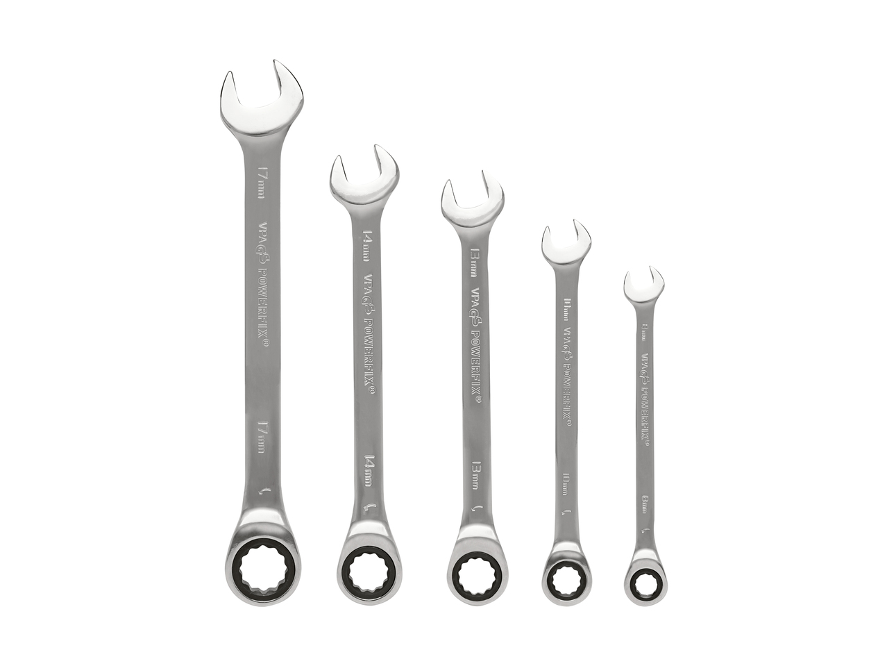Set de clés mixtes à cliquet, 5 pièces