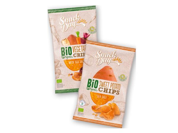 Organic Vegetable Crisps or sweet Potato Chips