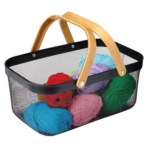 Large Metal Basket, Black
