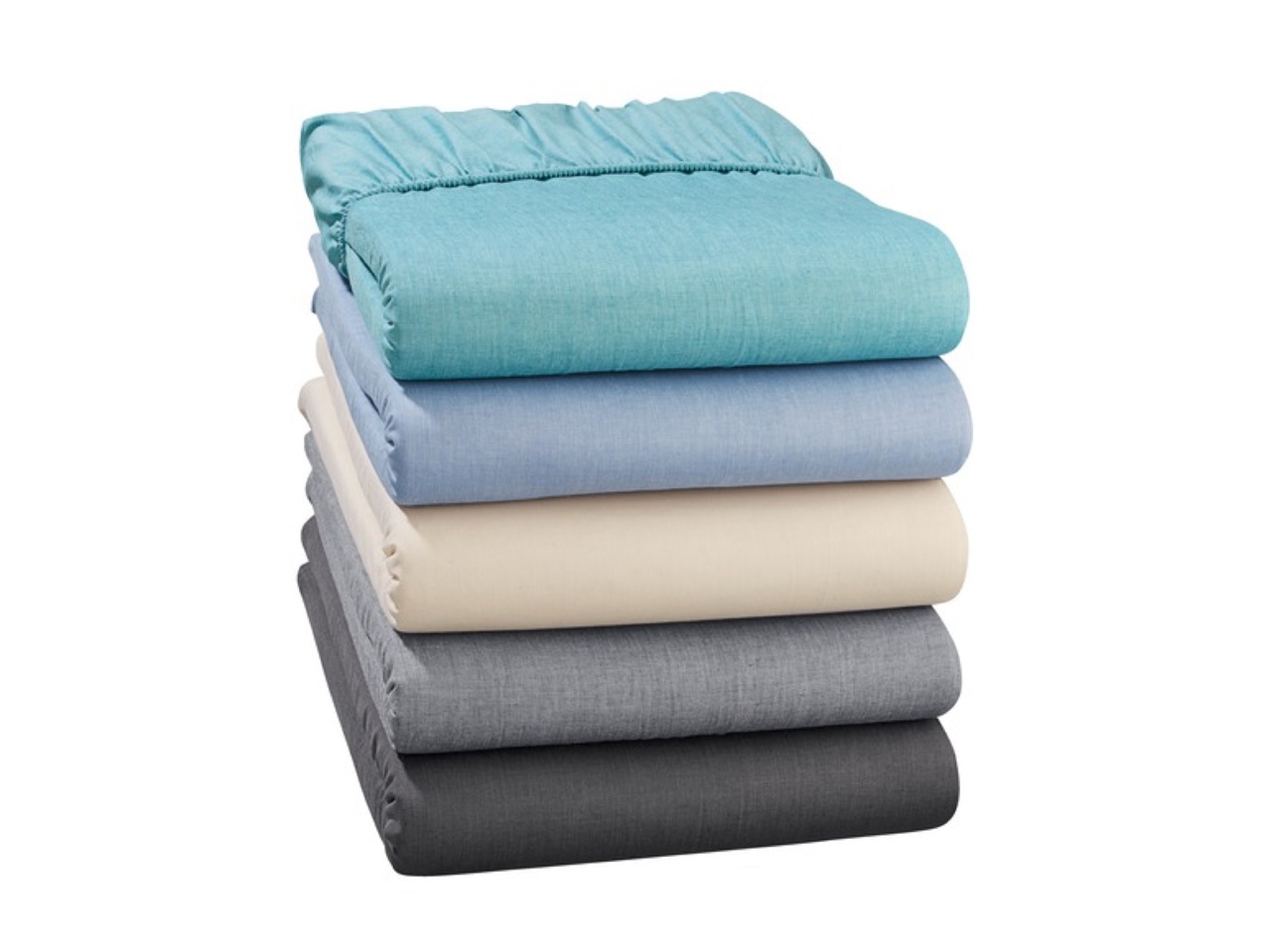 Chambray dra-på-lakan, 140-160x200 cm1