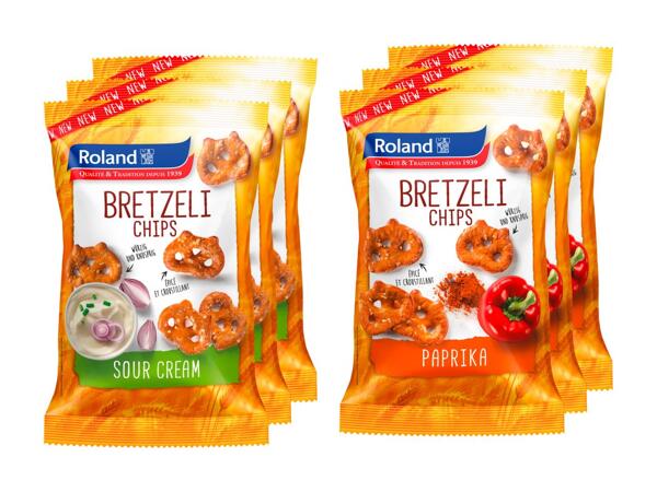 Chips bretzels Roland, pack de 3