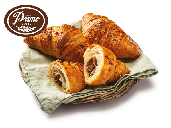 MÁSLOVÝ CROISSANT S NUGÁTOVÝM KRÉMEM