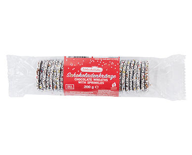 Schokoladenkranze Chocolate Wreaths with Sprinkles 200g