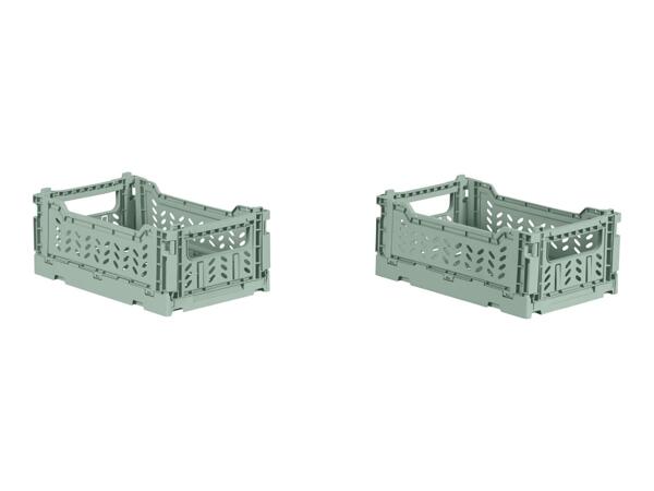 Livarno Home Collapsible Crate Set - 2 pack - Green