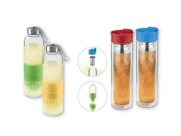 ERNESTO(R) Drinking Bottle with Tea Strainer or Juicer