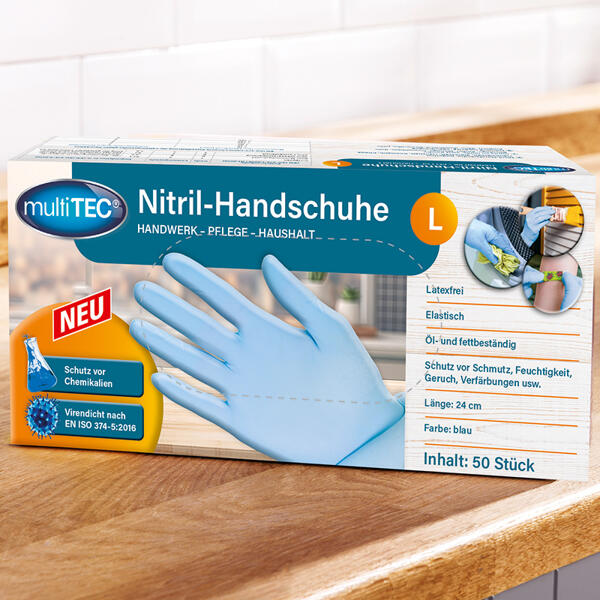 Puderfreie Nitril-Handschuhe 50er-Set