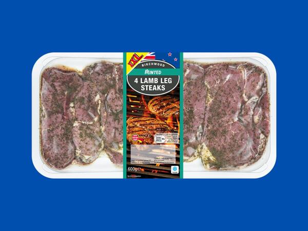 Birchwood 4 Minted New Zealand Lamb Leg Steaks