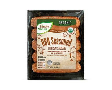 Simply Nature Organic Chicken Sausage BBQ or Green Chile