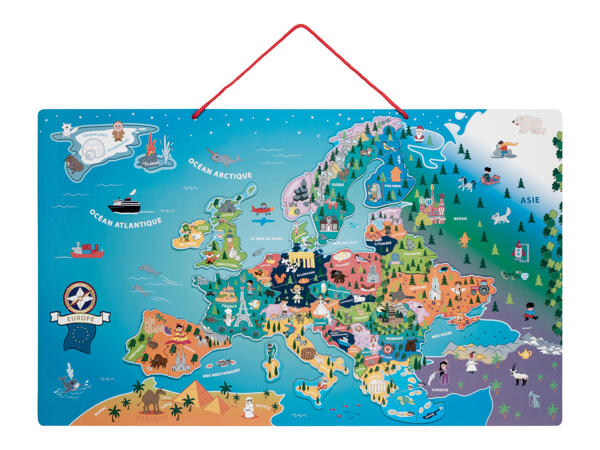 Carta magnetica dell'Europa o del mondo