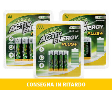 ACTIV ENERGY(R) 
 BATTERIE AD ELEVATE PRESTAZIONI NIMH
