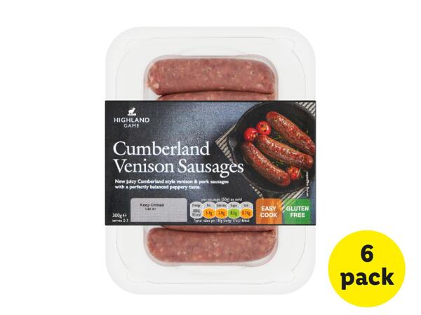 Highland Game 6 Cumberland Venison Sausages