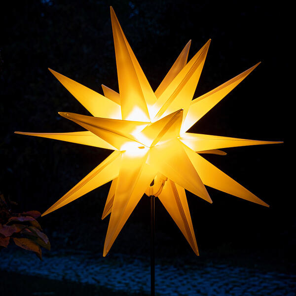 3D-LED-Leuchtstern mit Erdspieß