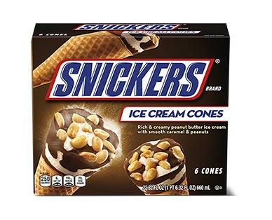 Snickers Ice Cream Cones