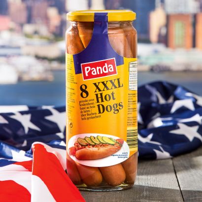 Saucisses hot-dog XXXL, 8 pcs
