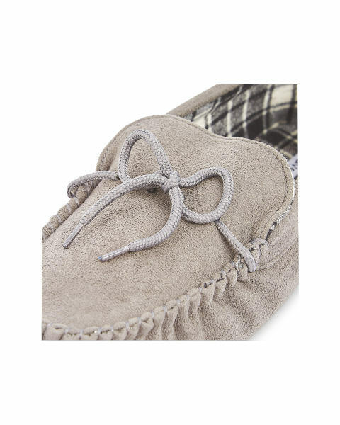 Avenue Men's Grey Moccasin Sippers