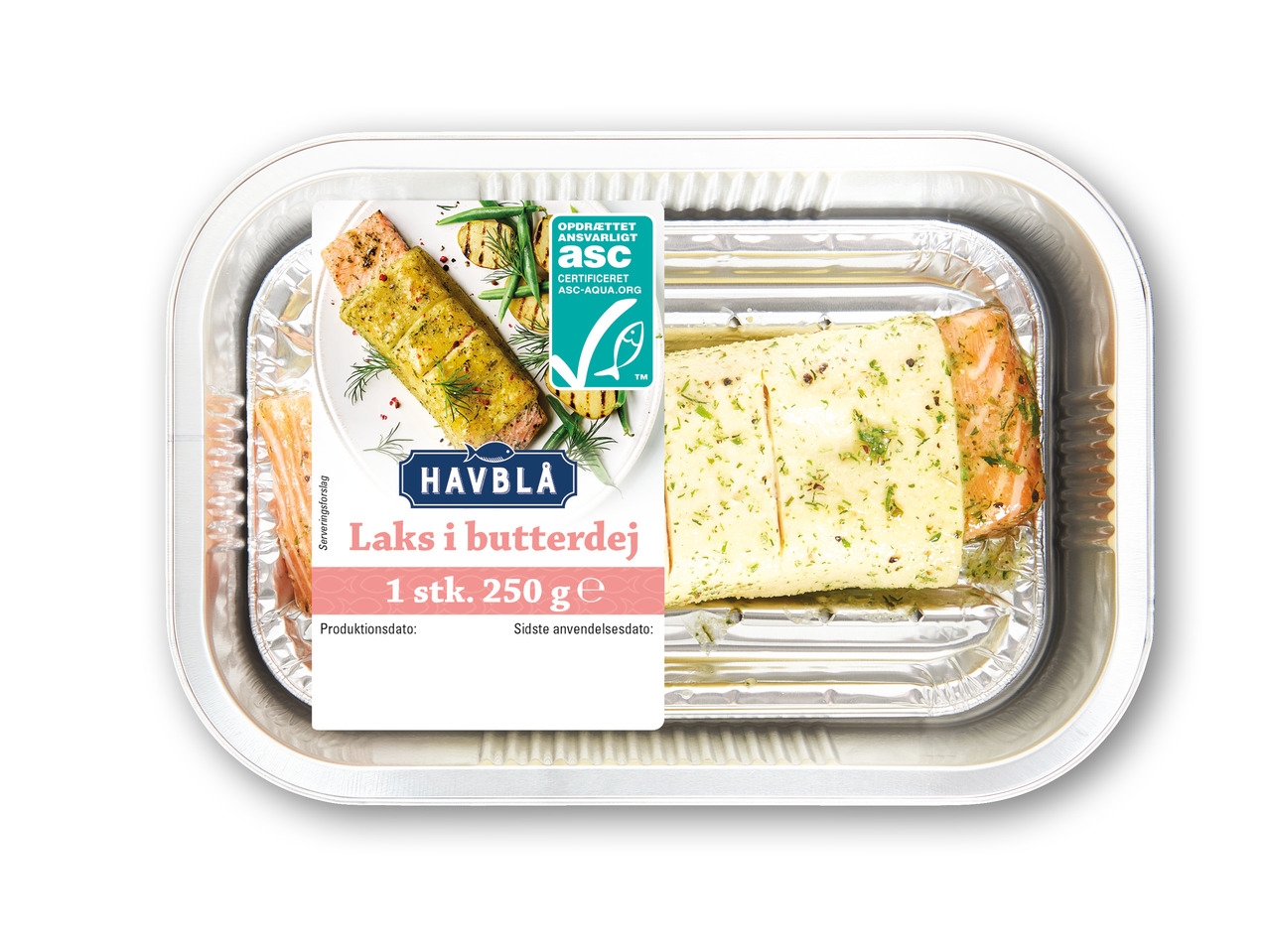 HAVBLÅ ASC laksefilet i butterdej