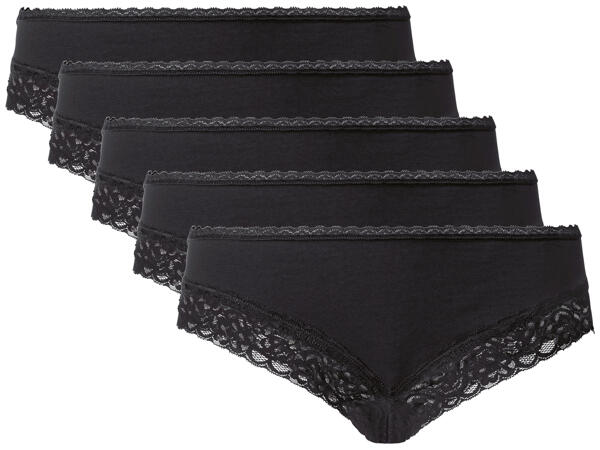 Ladies' Lace Trim Hipster Briefs