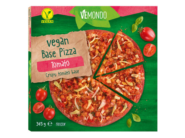 Vegane Pizza mit Tomatenboden